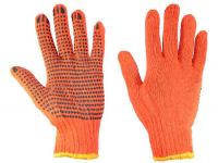 Перчатки зимние акриловые ТОЧКА; оранжевые